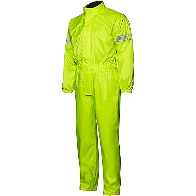 DXR Motorradkombi, Regenkombi Textil Regenkombi, Weitenverstellung am Hosensaum, wasserdicht, Reflexmaterial am Oberarm, Pack