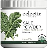 Eclectic Herb - Organic Kale Powder Supplement | Nutritional Support, Daily Fiber, Vitamins + Minerals | Superfood Powder + Daily Greens Drink Mix | USDA Organic, Non-GMO, Vegan (3.2 oz | 90 g)