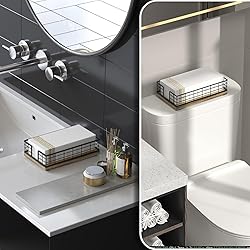Wican Guest Towel Holder Tray for Bathroom, Oak and