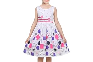 Sunny Fashion Girls Dress Rose Flower Double Bow Tie Party Sundress