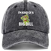 zcyhtqp, I'm Kind of a Big Dill, Funny Baseball Cap, Funny Trucker Hats with Sayings, Humor Caps, Adjustable Cotton Baseball Cap Black