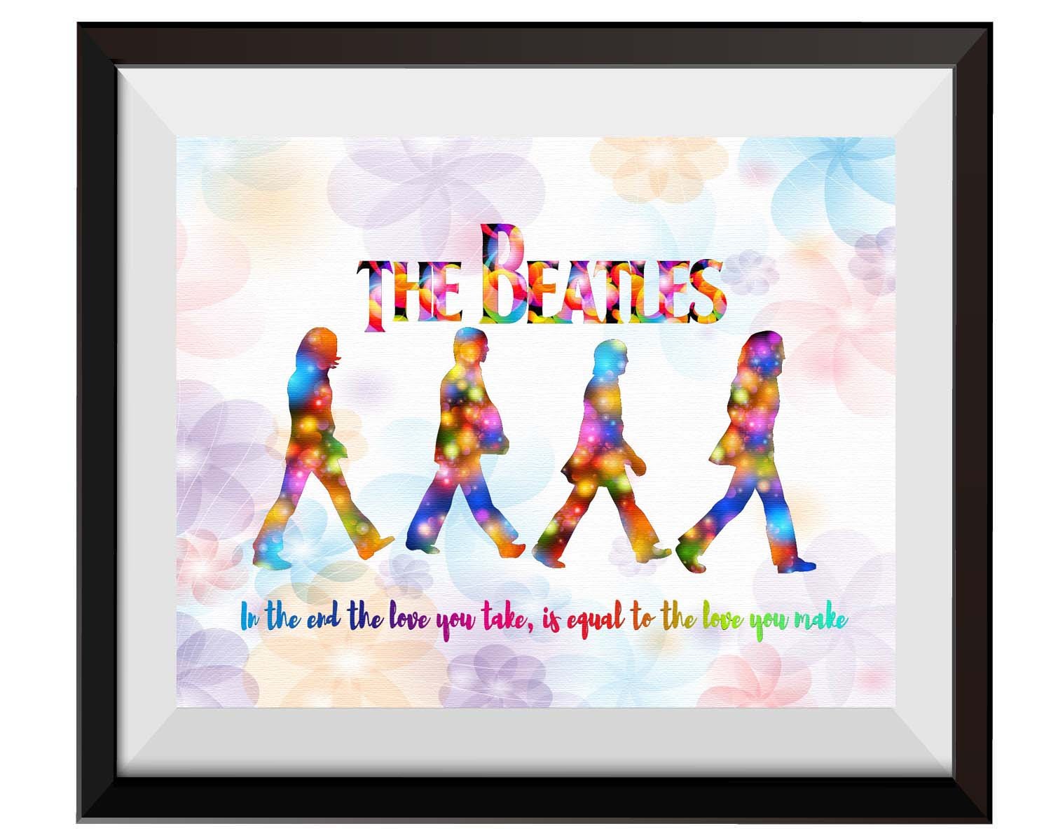 Uhomate The Beatles Poster Beatles Art Beatles Wall Decor Home Canvas Prints Wall Art Inspirational Quotes Wall Decor Living Room Bedroom Bathroom Artwork C093 (8X10)