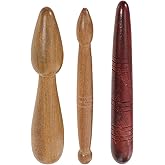 Healeved 3pcs Trigger Point Massage Tool Pen Foot Hand Massage Wooden Stick Tools Deep Tissue Manual Pen for Full Body