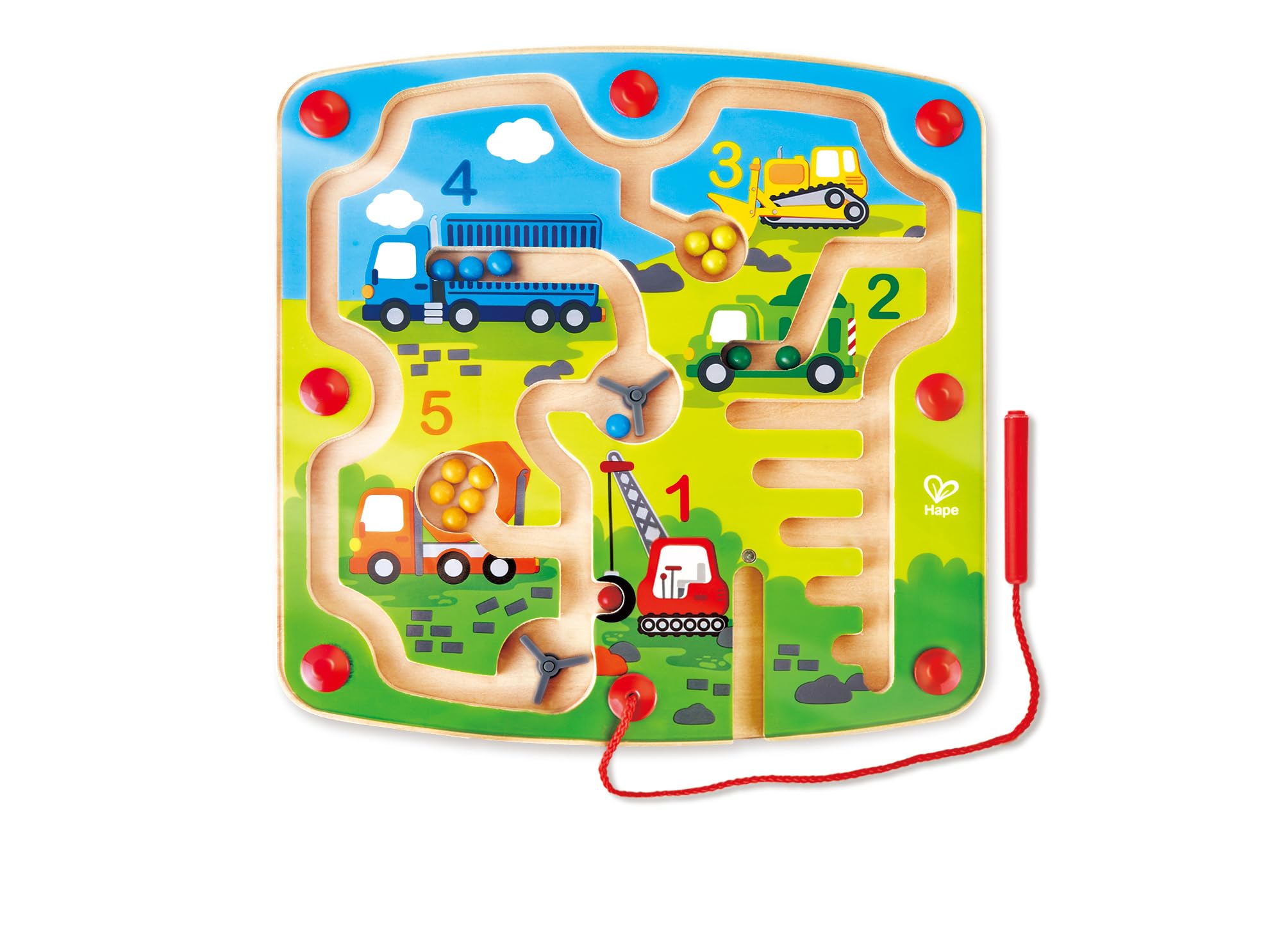 Hape Wooden Construction & Number Magnetic Maze