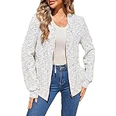 SHEWIN 2025 Fall Hoodies Waffle Knit Zip Up Sweatshirt Comfy Loose Fit Shakcet