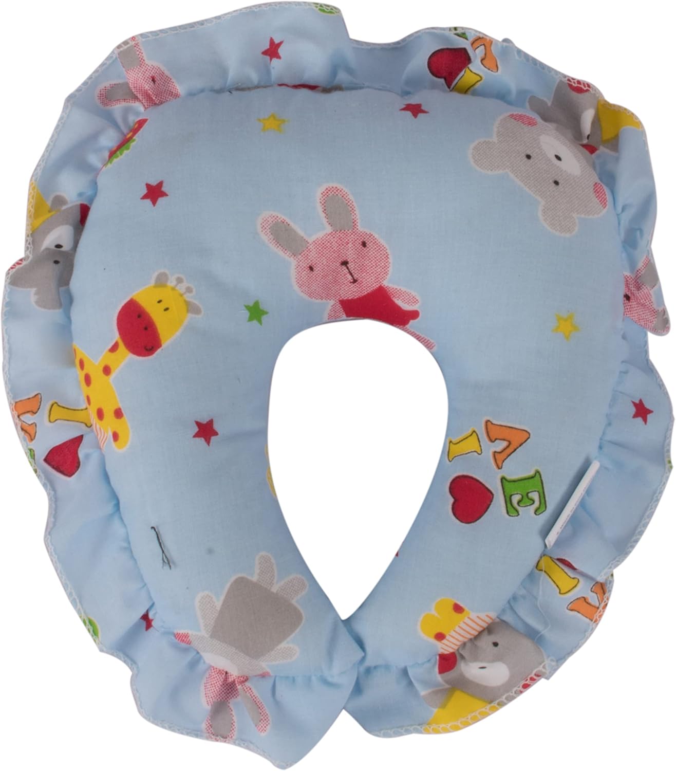 mittenbootySoft Pillow Baby Head Shaper New Born Baby Shaping u.Shape Pillow Pack of 1 Blue