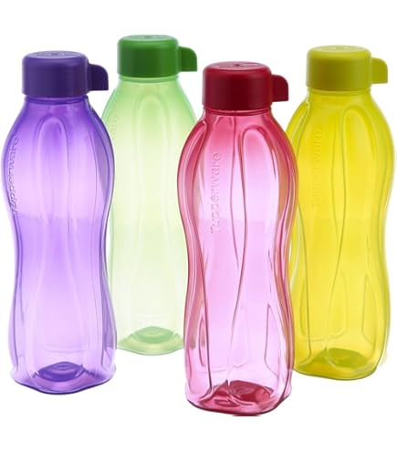Amazon.com: 4 X Tupperware Eco Safe Water Bottle 500 ml Assorted