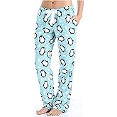 PajamaMania Women's Plush Fleece Pajama Pants with Pockets