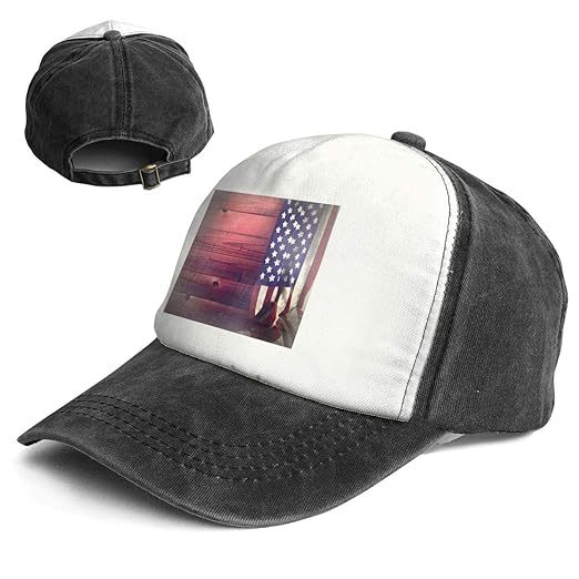 Unisex Fashion Baseball Cap Usa Flag Red Barn Adjustable Travel