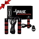 Weighted Jump Rope by Pulse (1LB) with Memory Foam Handles and Weighted Speed Cable - For Crossfit, Boxing and MMA