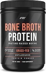 ALPHA01 Bone Broth Beef Protein Powder 400g Unflavoured Grass-Fed