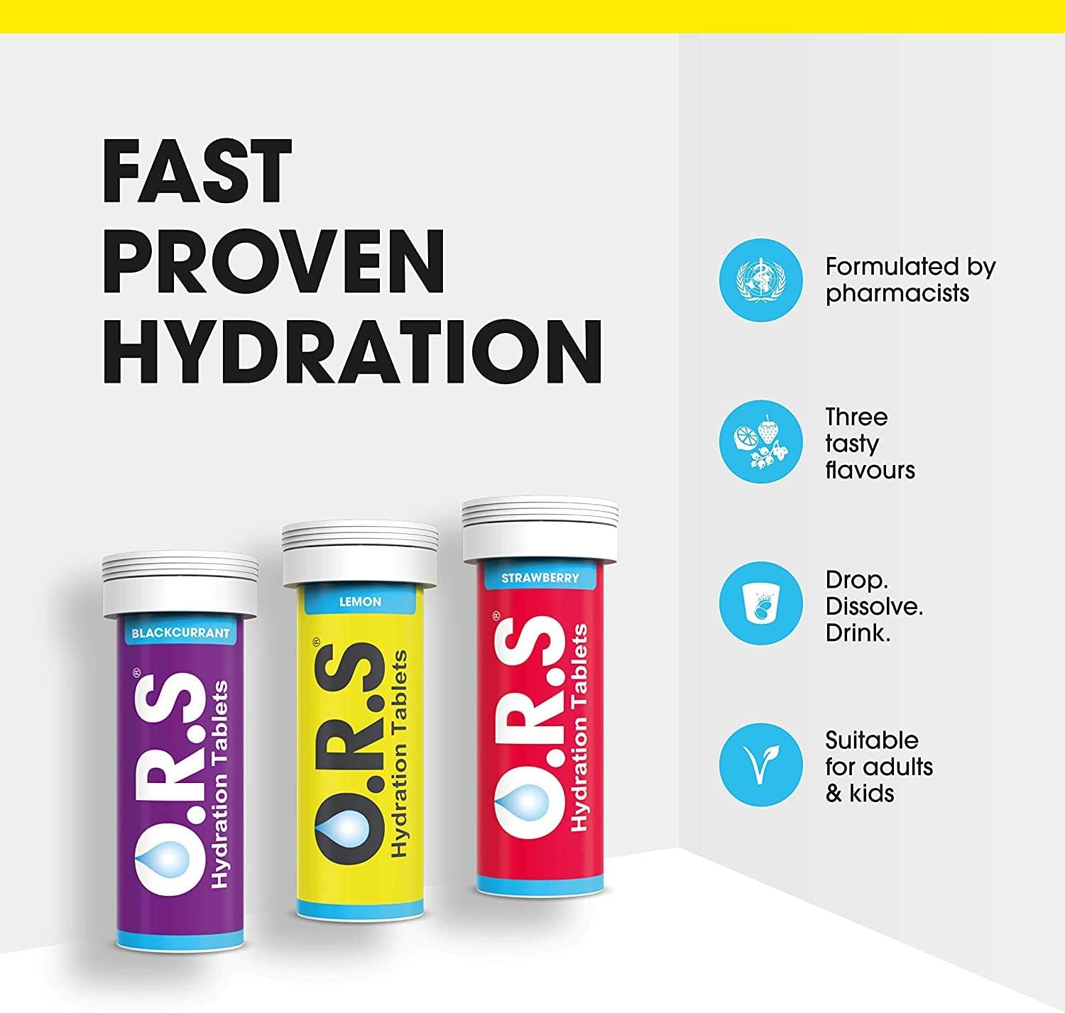 O.R.S Hydration Tablet with Electrolytes for Rehydration Wellness, Travel, Sports & Recovery, Strawberry, 24 count (Pack of 4) - Image 3