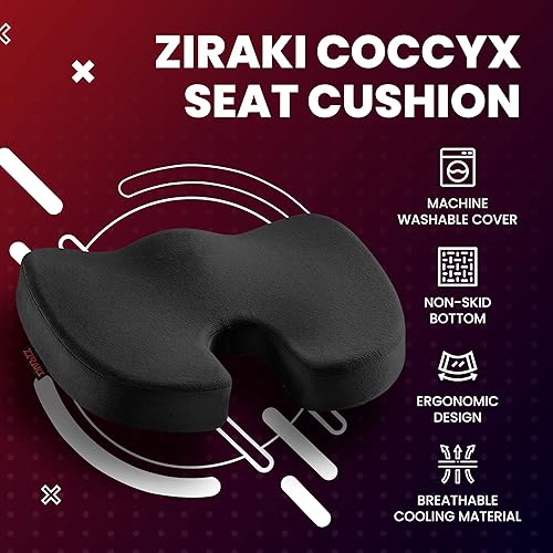 Lumbar Support Ziraki Memory Foam Seat Cushion Ziraki Seat