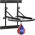Soozier Adjustable Speed Bag Platform, Wall Mounted Speed Bags for Boxing, with 360-Degree Swivel and 10'' Speedbag