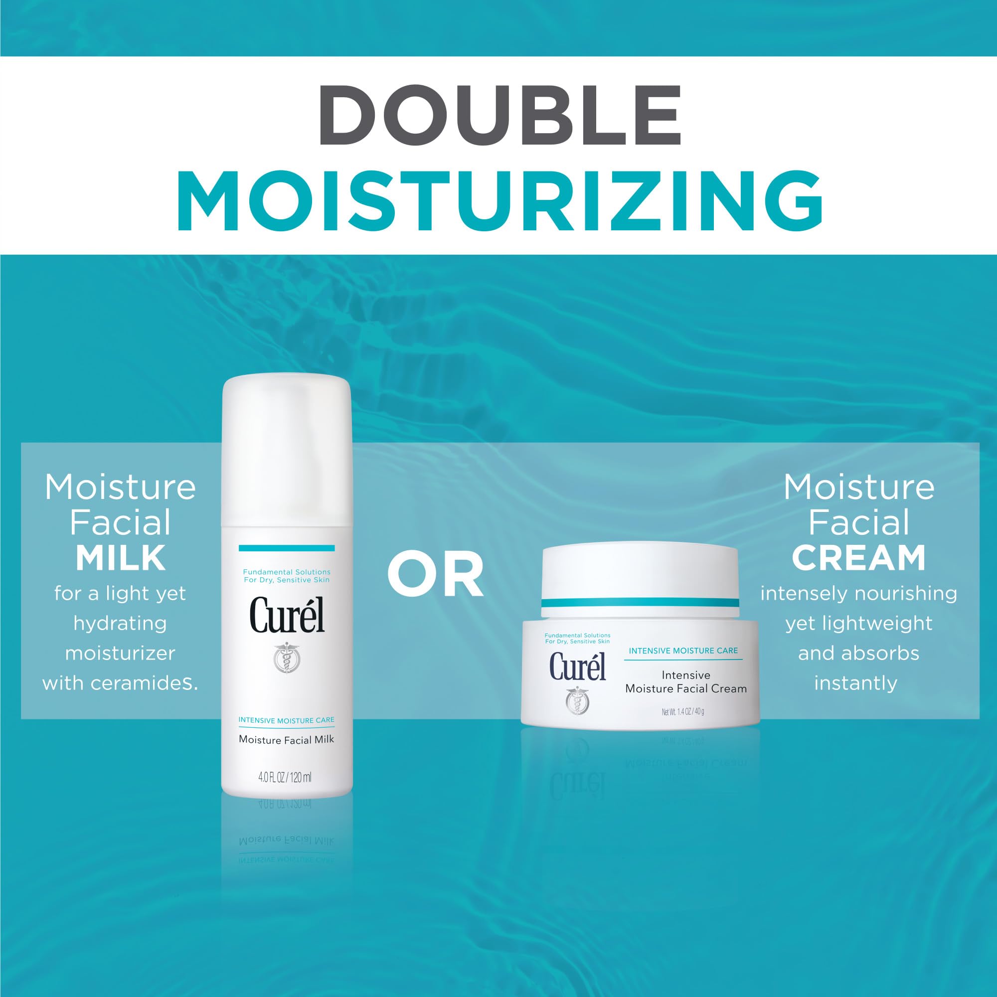 Curel Japanese Skin Care Moisture Facial Milk Moisturizer, Daily Face Lotion for Dry Sensitive Skin, pH Balanced, Unscented Advanced Ceramide Care Face Cream without Drying Alcohols, 4 oz