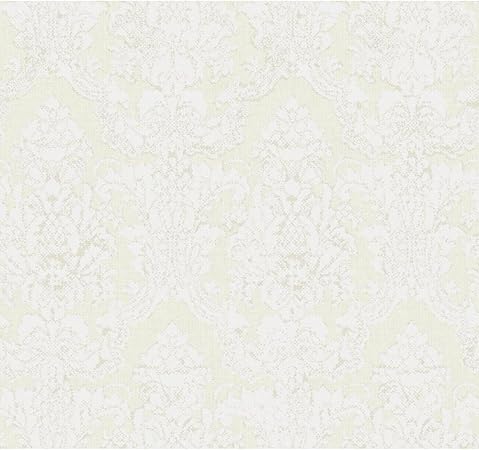 Aged Elegance Grey Garden Wallpaper Color Snow White Tan Off White Metallic Amazon Co Uk Kitchen Home
