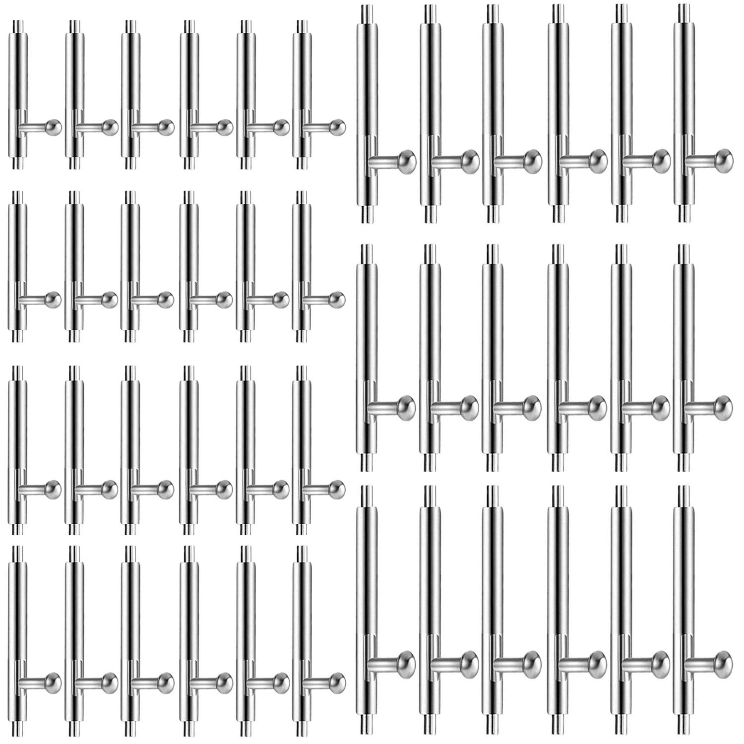 Jieddey Quick Release Spring Bars,42 PCS Watch Pins Stainless Steel Watch Strap Pins for Watch Repair 10mm/14mm/16mm/18mm/20mm/22mm24mm
