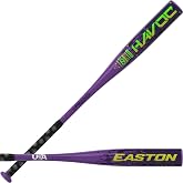 Easton Havoc USA Baseball Bat | -10| 1 Pc. Aluminum | Lightweight and durable alloy construction, cushioned grip, 2 &sup1;&frasl;₂" barrel, concave end cap
