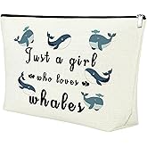 Whale Gifts for Women Makeup Bag Whale Lover Gift Ocean Animal Lover Gift Whale Cosmetic Bag Whale Themed Gifts Birthday Christmas Gifts for Best Friend Daughter Sister Her Cosmetic Travel Pouch