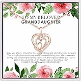 AM ANNIS MUNN Granddaughter Gifts from Grandma, Granddaughter Necklace 925 Sterling Silver Heart Necklace Generations Gifts from Grandma Birthday Gifts for Granddaughter