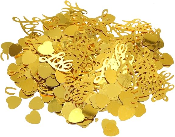 Blesiya Coriandoli Pvc Lettera D Amore Love Cuori Abbellimento Nozze Anniversario Ballo Oro Amazon It Casa E Cucina