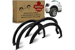 MAPLE4X4 Compatible with 2009-2014 Ford F-150 Fender Flares – Factory Style OEM Design (Excludes All Flareside Models) | Blac