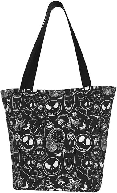 Nightmare Before Christmas Tote Bag Canvas Handbag Purse Shoulder Bag