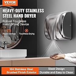 VEVOR Heavy Duty Commercial Hand Dryer, 1300W