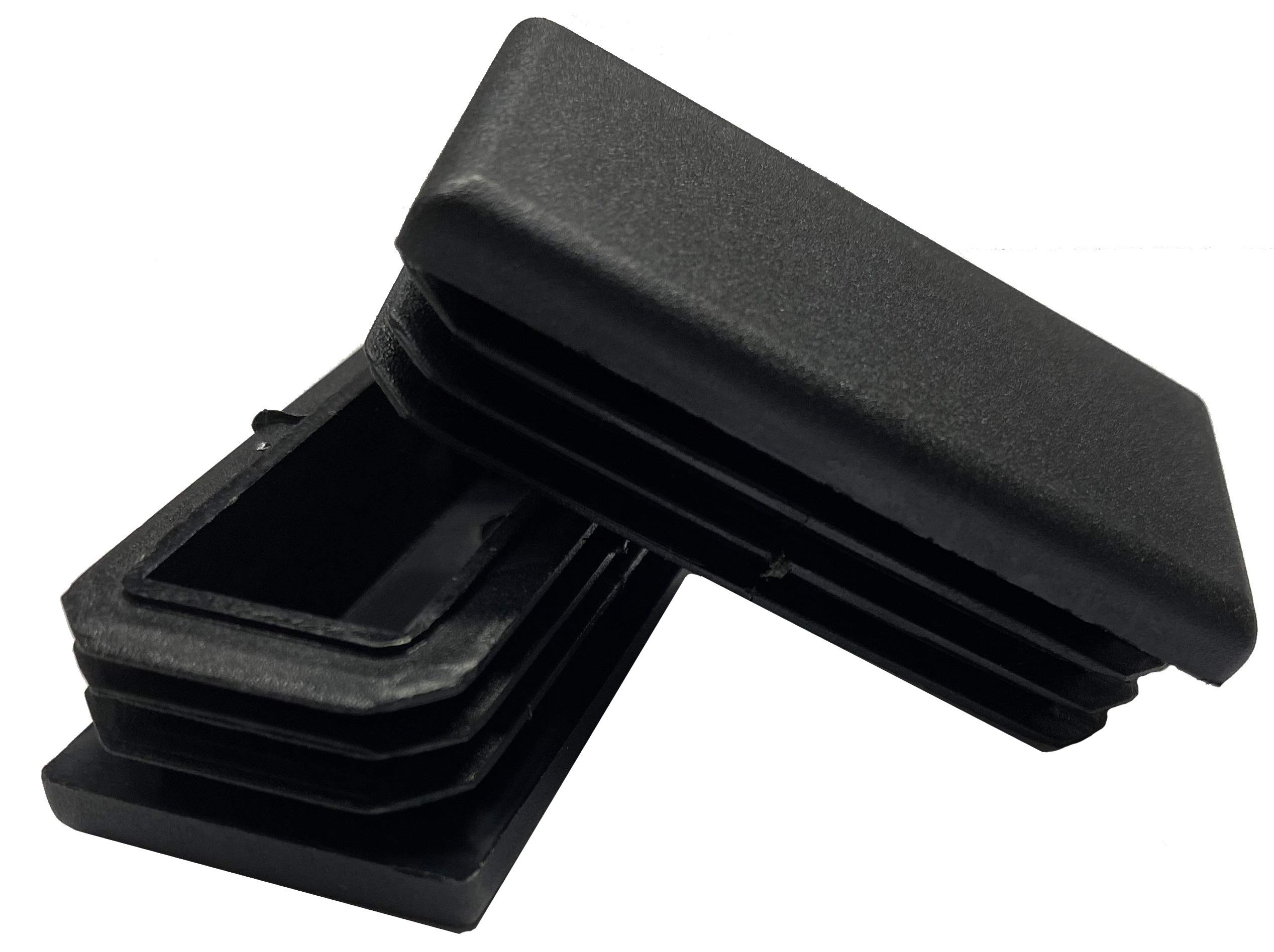 dexierp Protection Force 1" X 2" 25 X 50mm (Pack of 8) Rectangular OD Tubing Plastic Insert Plug, Tubing Post End Cap, Chair Glide