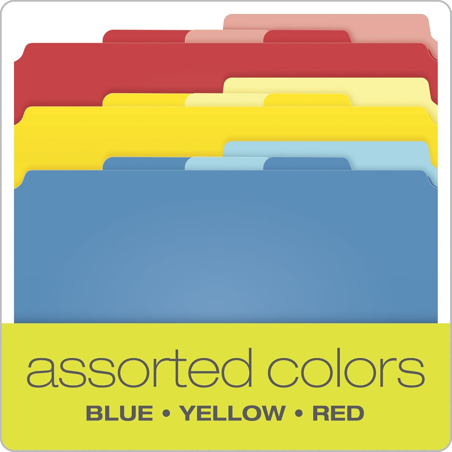 Pendaflex Divide-It-Up File Folder, Letter Size, 24 Count, Assorted Colors (10772) : Office Products