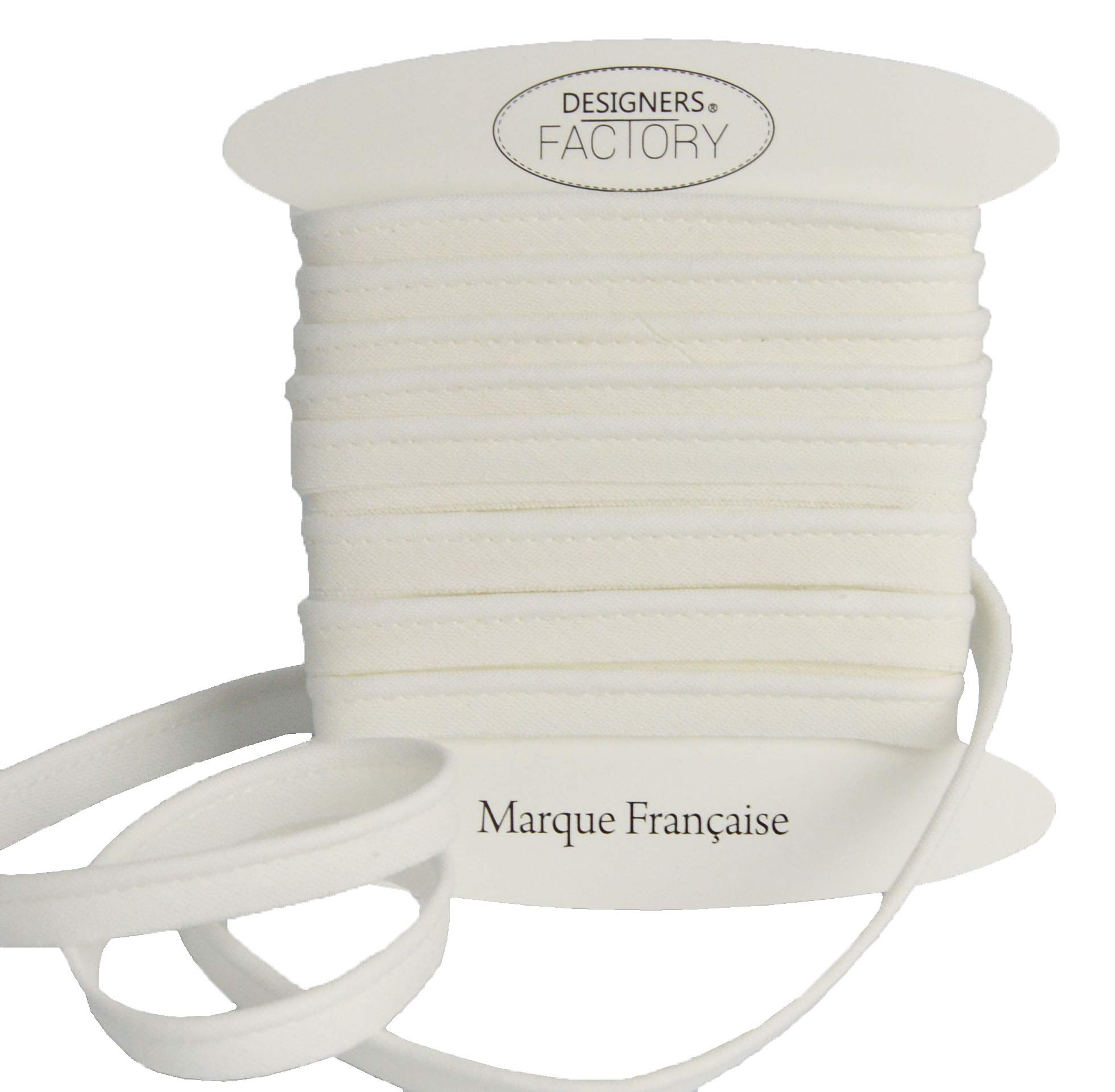 Cotton flanged Insert Piping Cord - Available in Several Colours - Flanged Piping Cord for Cushions (Unbleached, By 5 Meters)