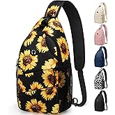 Pritent Crossbody Bags for Women Men Trendy Sling Bag Backpack Casual Chest Bag with Convertible Shoulder Strap