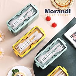 Iteryn Stackable Bento Box Lunch Box, Wheat