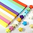 Mity rain 1080PCS Star Paper Strips, 10 Solid Colors Origami Star Paper Strips, Lucky Star Paper Strips for Stress Relive/Hands-on Ability/Decorations, DIY Paper Crafts Supplies