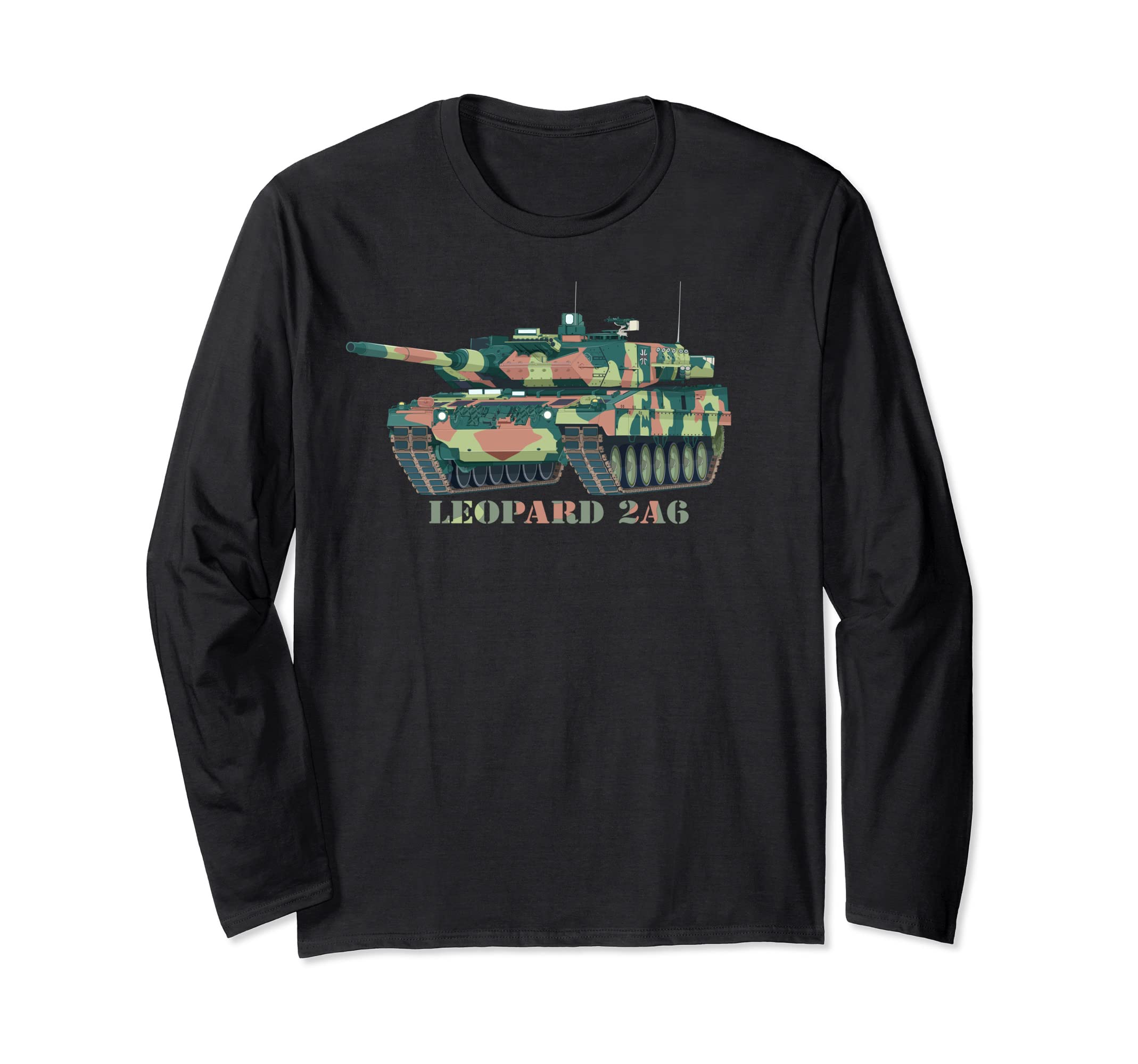Leopard 2A6 German Main Battle Tank Diagram Long Sleeve T-Shirt