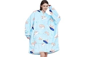 KarSyon Wearable Blanket Hoodie,Snuggies Adult Gift for Women Men Oversized Zip up Blankets Sweatshirt,Cozy Hooded Blanket