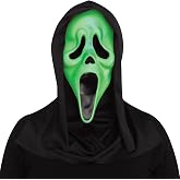 Fun World Acid Green Ghost Face Adult Fluorescent Mask