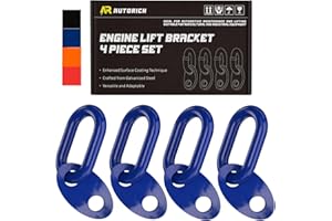 AUTORICH 7100 Lifting Bracket Set for Engine - 4 Heavy-Duty Engine Lift Bracket 5500 Lb Capacity, Engine Support Bar for Lifting Slings and Load Levelers, Blue