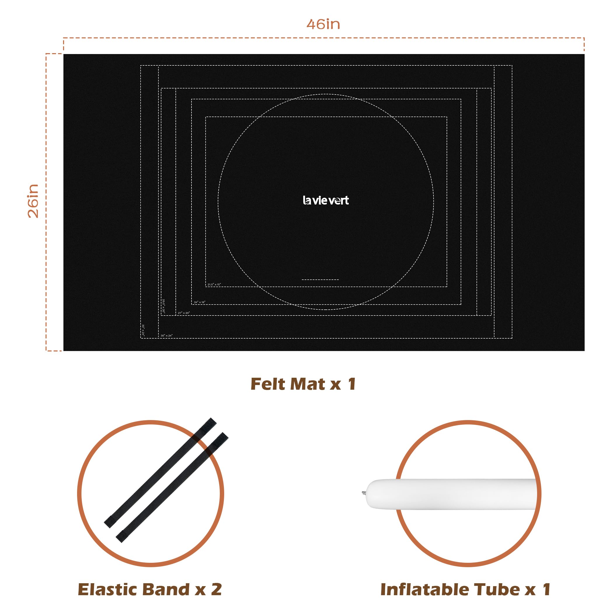 Lavievert 1500 Piece Jigsaw Puzzle Mat Roll Up with Unique Auxiliary Line Design, Portable Puzzle Board for Adults, Non-Slip Puzzle Keeper Storage Saver for Up to 1500 Piece Puzzles