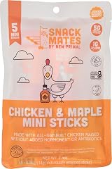 Snack Mates by Noble Made by The New Primal, Chicken and Maple Mini Meat Snack Sticks, 2.5 Ounce