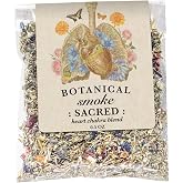 Anima Mundi Apothecary Smokable Herbs - Sacred Smoke - Heart Chakra Herbal Smoking Blend - with Relaxing Botanicals Like Mugwort, Skullcap, Blue Cornflower, Calendula &amp; Rose Petals (0.5oz)