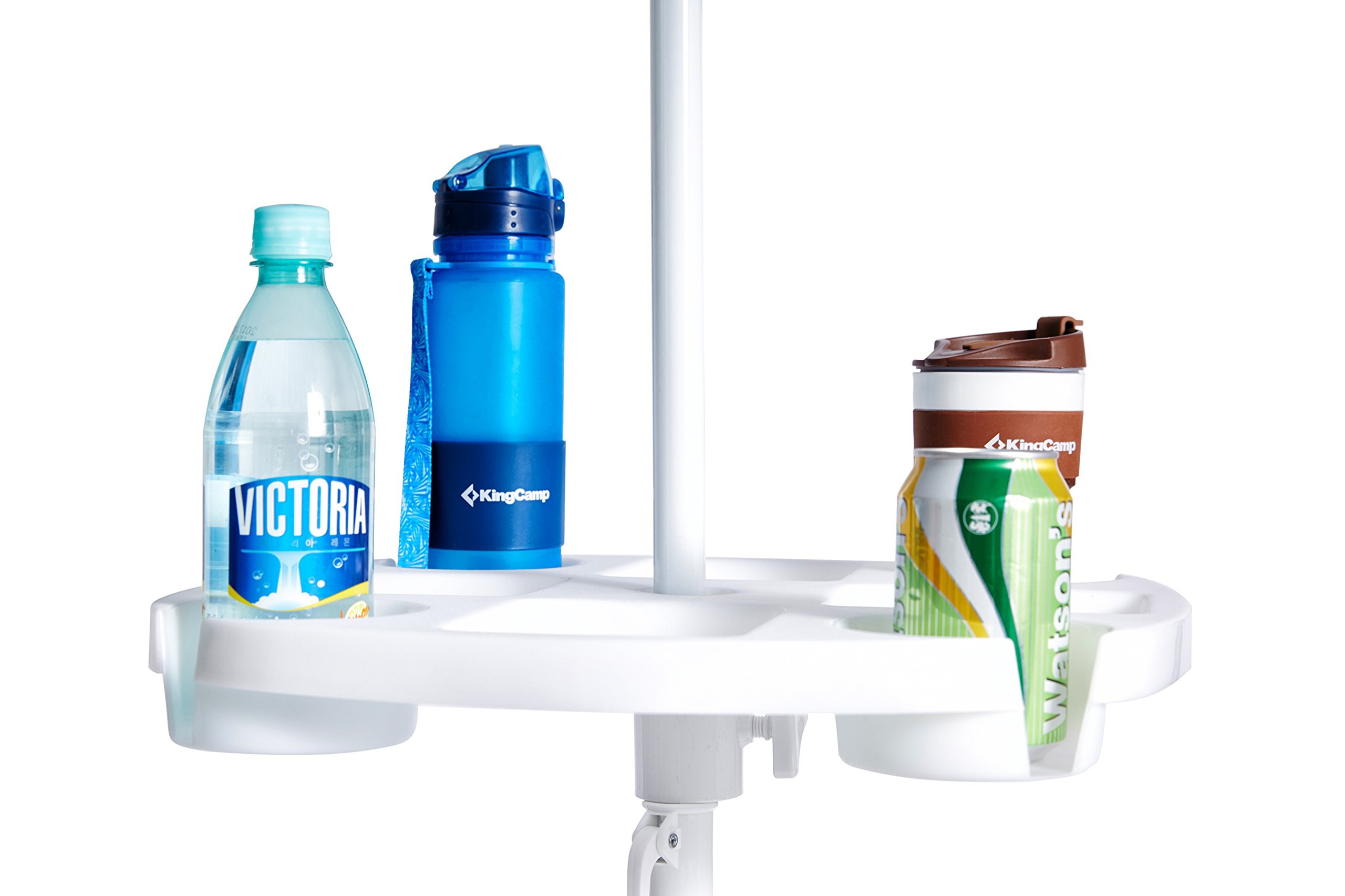 WeJoy Portable Beach Umbrella Table with 4 Cup Holders