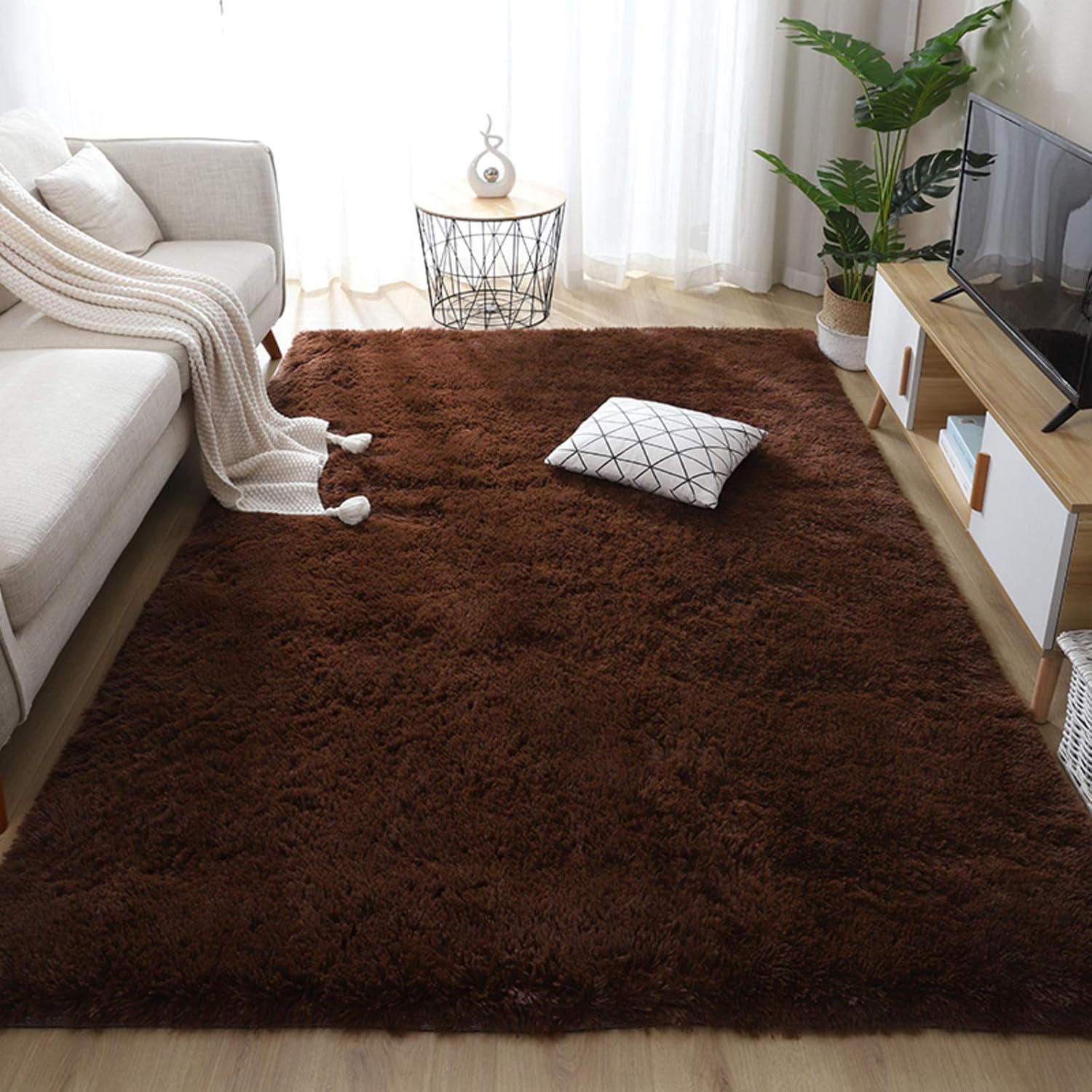 D&LE Suave Felpa Shag Alfombra,Mullida Salón Alfombra para Los Niños