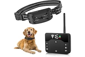 Dlevakve Wireless Dog Fence System,2 in 1 Electric Fence for Dogs Training Shock Collar with Remote Control,Perimeter Dog Collar No Wire