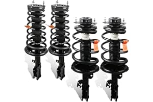 KUIPERAUTO Front and Rear Complete Shock Strut Spring Assembly 171490 171491 171492 171493 Compatible for 2002 2003 Toyota Camry/Lexus ES300(Set of 4)