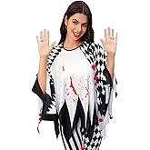 Halloween Clown Costumes for Woman Plus Size Jester Outfit Joker