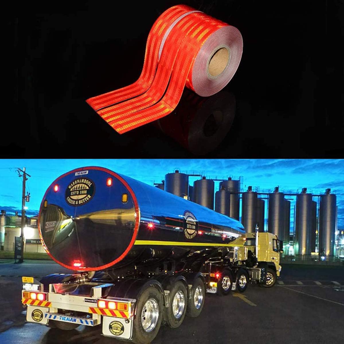 ONTWIE Waterproof Reflective Tape High Visibility Industrial Marking Hazard Heavy Duty Caution Warning Safety Self Adhesive Tape Outdoor - Image 4