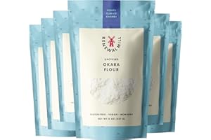 Renewal Mill Okara Flour 8 oz, Non-GMO, Organic, Gluten-Free, 20 g of Fiber, 7 g of Protein, 3 g net carbs I Upcycled Ingredient, Perfect for Gluten-Free Baking & Keto Baking