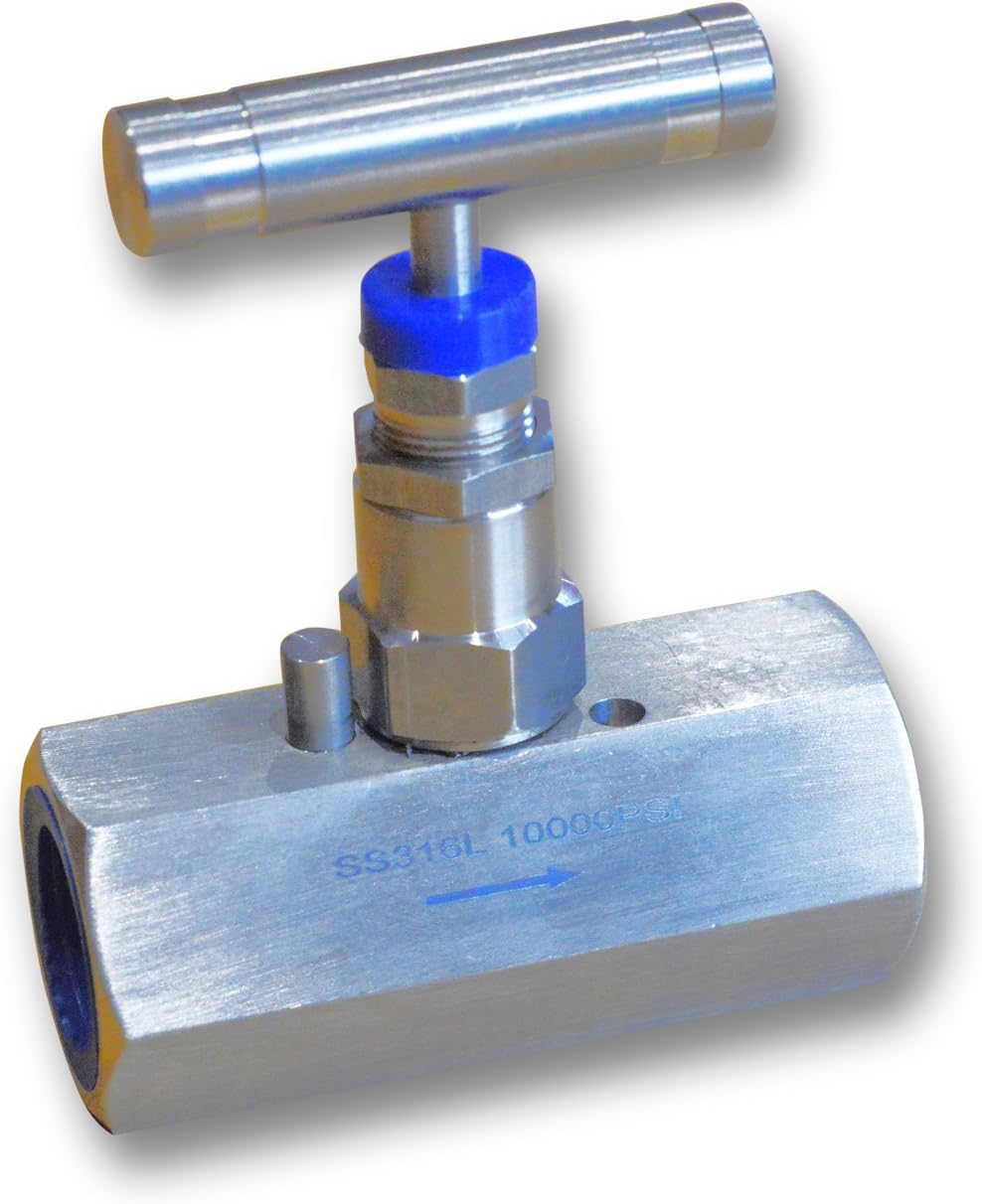 3/4" NPT Stainless Steel Needle Valve – Female/Female