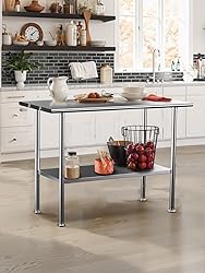 Atelicf Stainless Steel Prep Table for Work, 24